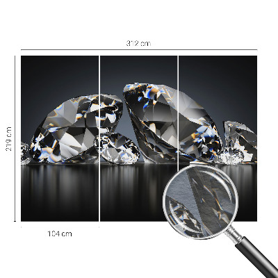 Wallpaper mural with a crystal beauty design