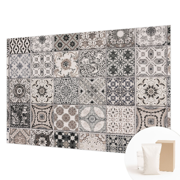 Photo wallpaper with tile pattern