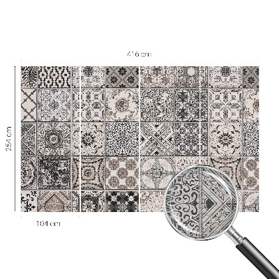 Photo wallpaper with tile pattern
