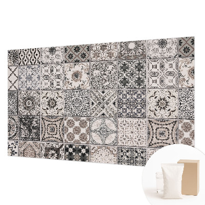 Photo wallpaper with tile pattern