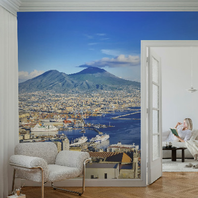 Wall mural for bedroom featuring a seaside panorama
