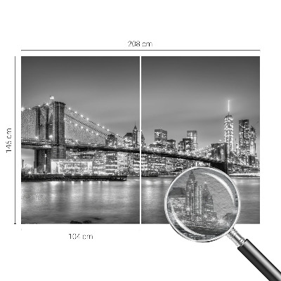 Wall mural for living room with the Metropolis Bridge design