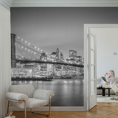 Wall mural for living room with the Metropolis Bridge design