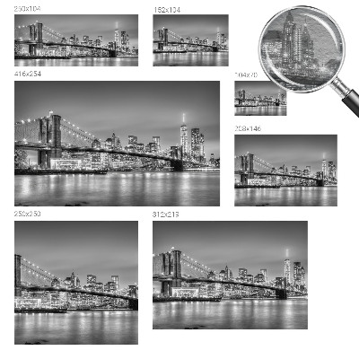 Wall mural for living room with the Metropolis Bridge design