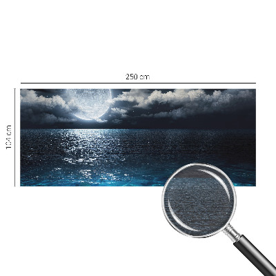 Wallpaper mural for living room featuring a night sea scene