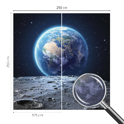 Bedroom wall mural wallpaper with a cosmic panorama design