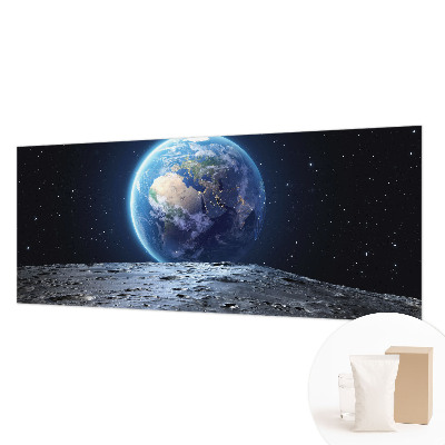 Bedroom wall mural wallpaper with a cosmic panorama design