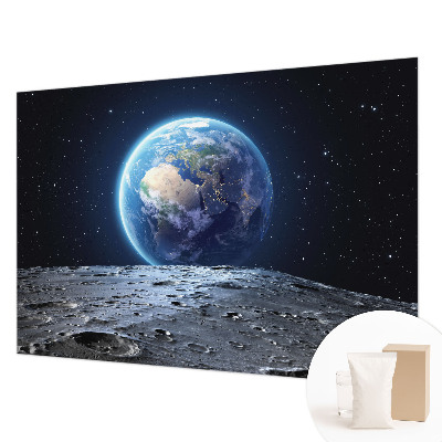 Bedroom wall mural wallpaper with a cosmic panorama design