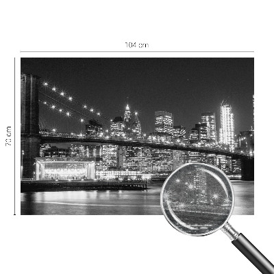 Large wall mural featuring a night panorama