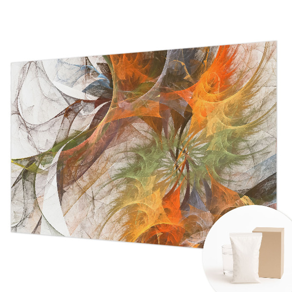 Custom size wall mural with an abstract kaleidoscope design