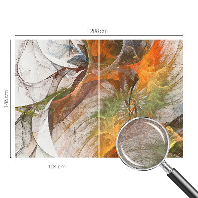 Custom size wall mural with an abstract kaleidoscope design