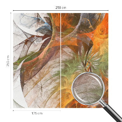Custom size wall mural with an abstract kaleidoscope design