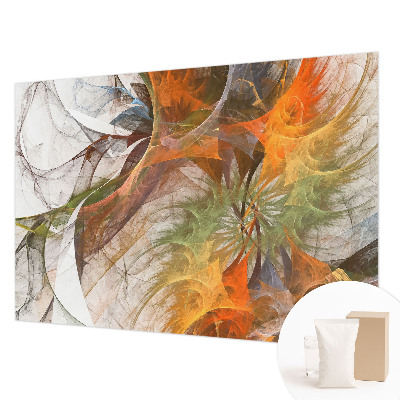 Custom size wall mural with an abstract kaleidoscope design
