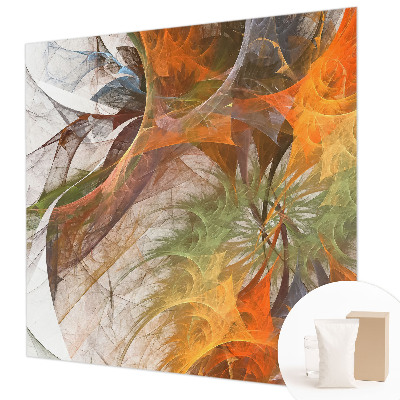 Custom size wall mural with an abstract kaleidoscope design
