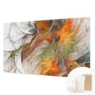 Custom size wall mural with an abstract kaleidoscope design