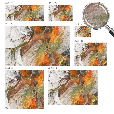 Custom size wall mural with an abstract kaleidoscope design
