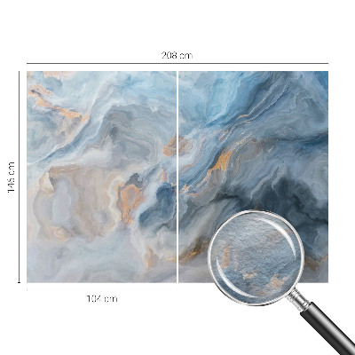 Modern wall mural with colorful abstract motifs