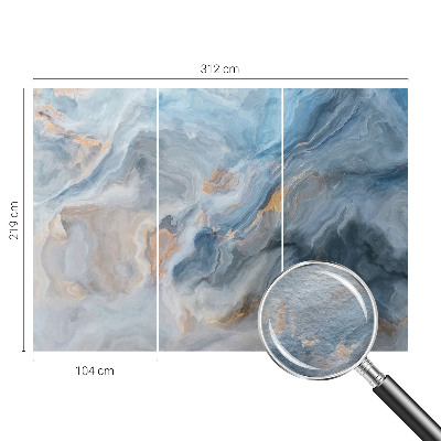 Modern wall mural with colorful abstract motifs