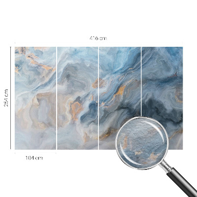 Modern wall mural with colorful abstract motifs