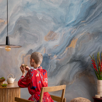 Modern wall mural with colorful abstract motifs