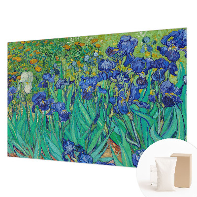 Modern wall mural for living room featuring garden flowers