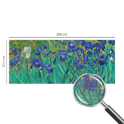 Modern wall mural for living room featuring garden flowers