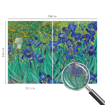 Modern wall mural for living room featuring garden flowers