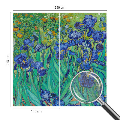 Modern wall mural for living room featuring garden flowers