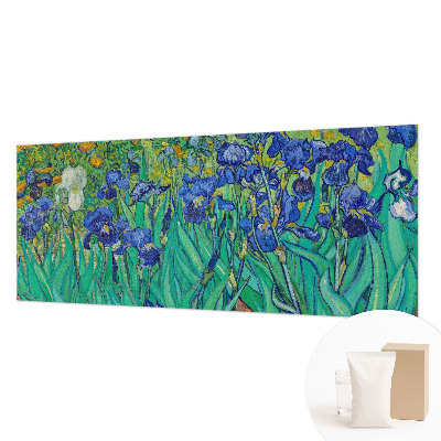Modern wall mural for living room featuring garden flowers