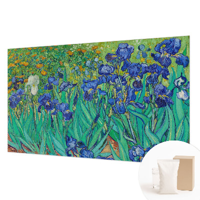 Modern wall mural for living room featuring garden flowers