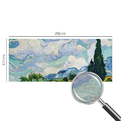 Modern wall mural for bedroom with an expressive cloud motif