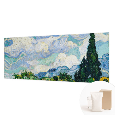 Modern wall mural for bedroom with an expressive cloud motif