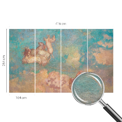 Premium wall mural for bedroom featuring heavenly pegasi