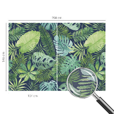 Premium photo wallpaper with a tropical leaves design