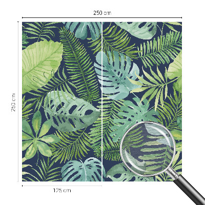 Premium photo wallpaper with a tropical leaves design