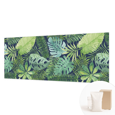 Premium photo wallpaper with a tropical leaves design