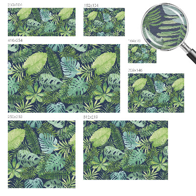 Premium photo wallpaper with a tropical leaves design