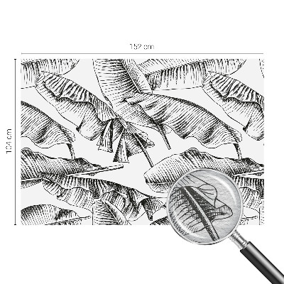Decorative wall mural for living room with a banana leaf pattern