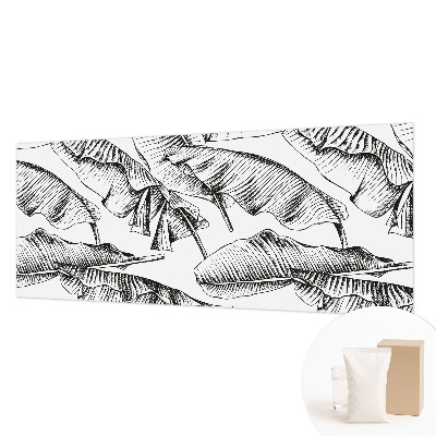 Decorative wall mural for living room with a banana leaf pattern