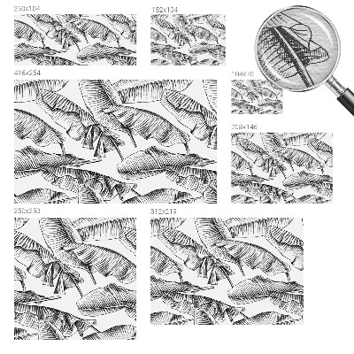 Decorative wall mural for living room Banana leaves