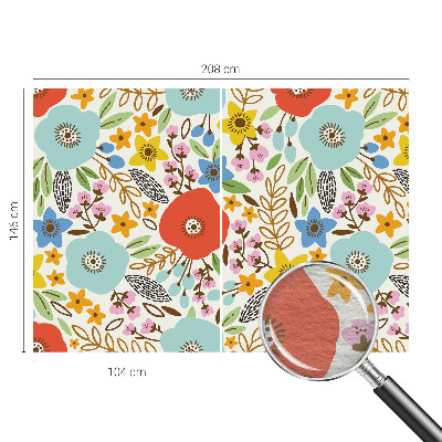 Non-woven photo wallpaper with a floral pattern
