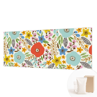 Non-woven photo wallpaper with a floral pattern