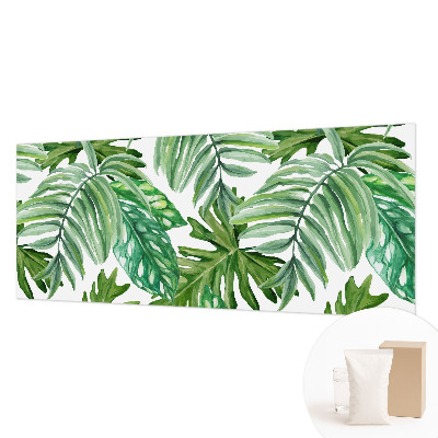 Wall mural with an exotic leaves design