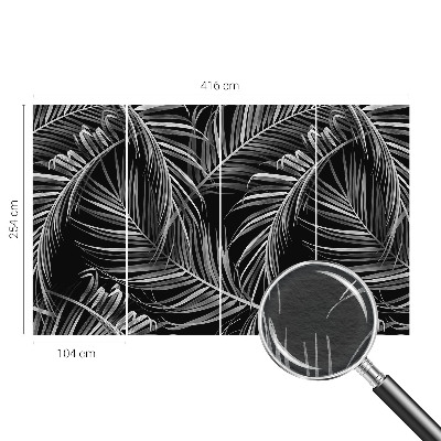 Non-woven wall mural with an exotic pattern
