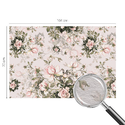 Wallpaper mural with a floral pattern