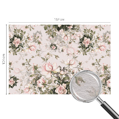 Wallpaper mural with a floral pattern