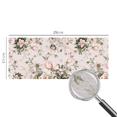 Wallpaper mural with a floral pattern