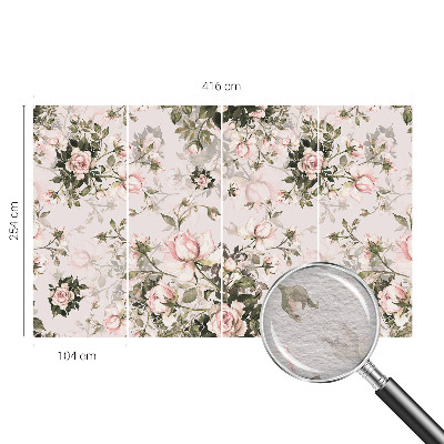 Wallpaper mural with a floral pattern