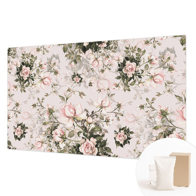 Wallpaper mural with a floral pattern
