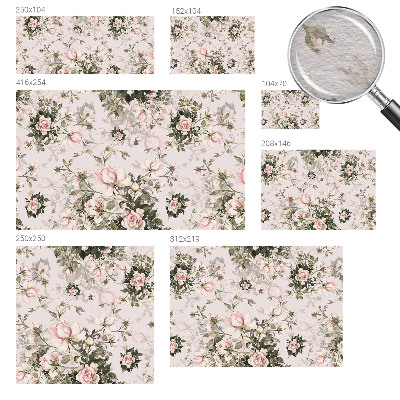 Wallpaper mural with a floral pattern